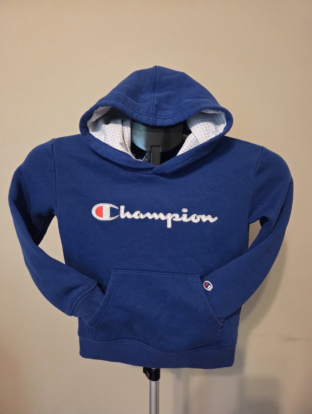 Champion Kids XS 4-5 Royal Blue Script Logo Hoodie